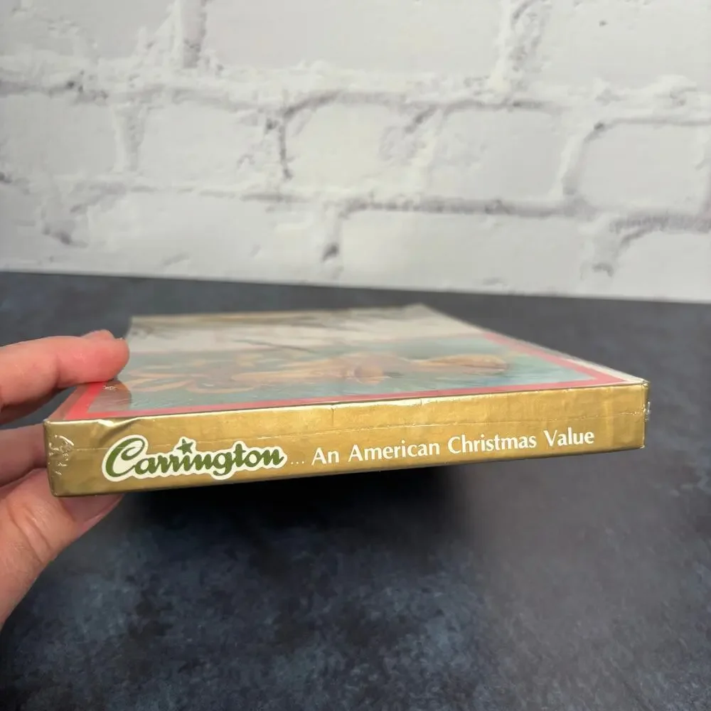 Vintage Sealed Box Of Carrington Christmas Cards Bells and Holly, Set of 20